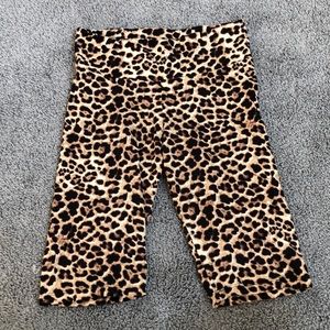 Stevie Hender cheetah print biker shorts NWOT